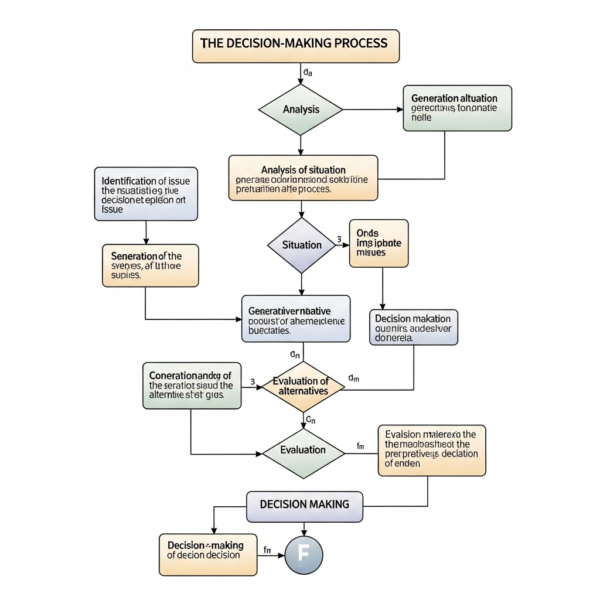 A flowcart showing decision making in AI